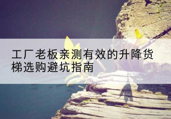 慈利升降货梯怎么选-工厂老板亲测有效的升降货梯选购避坑指南
